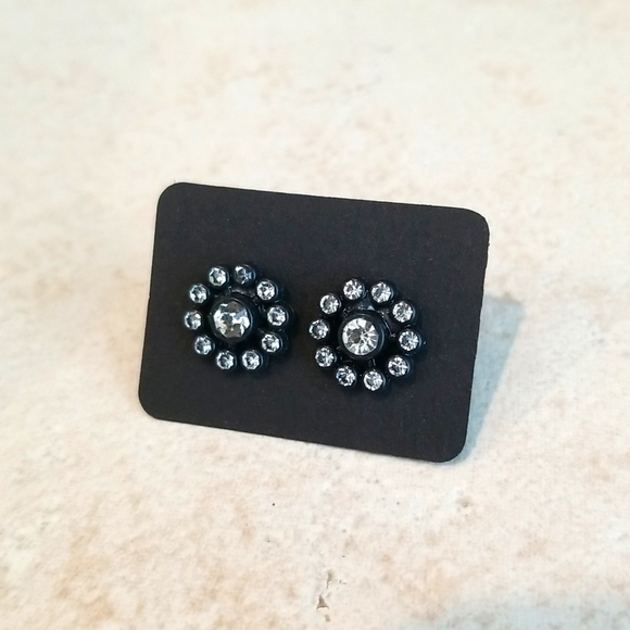 3 for $15 Sparkly Flower Stud Earrings - Picture 3 of 3